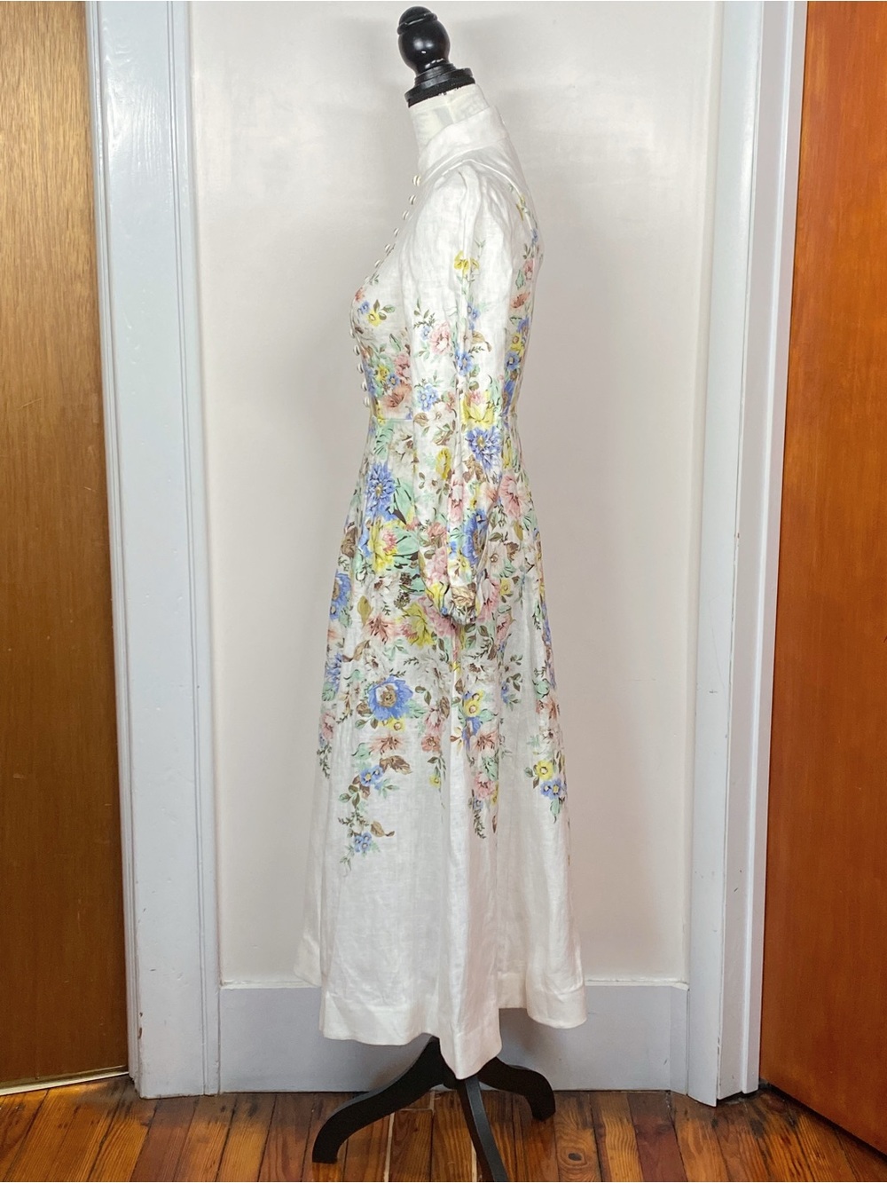 Zimmermann Matchmaker Floral Linen Midi Dress size 0/us size 4 - Picture 8 of 14